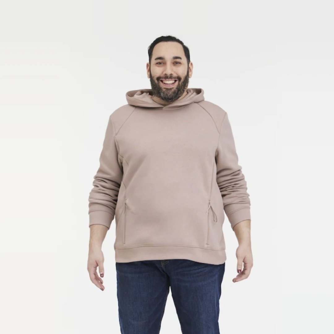 Voxlena Premium Neutral Hoodie Modern Athletic Fit Soft Minimal Everyday Wear