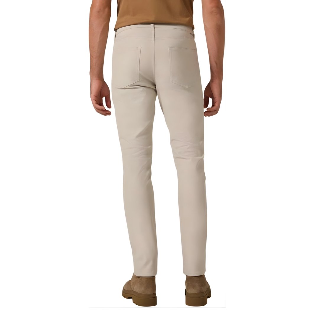 Premium Beige Slim Fit Stretch Pants For Everyday Casual And Smart Wear