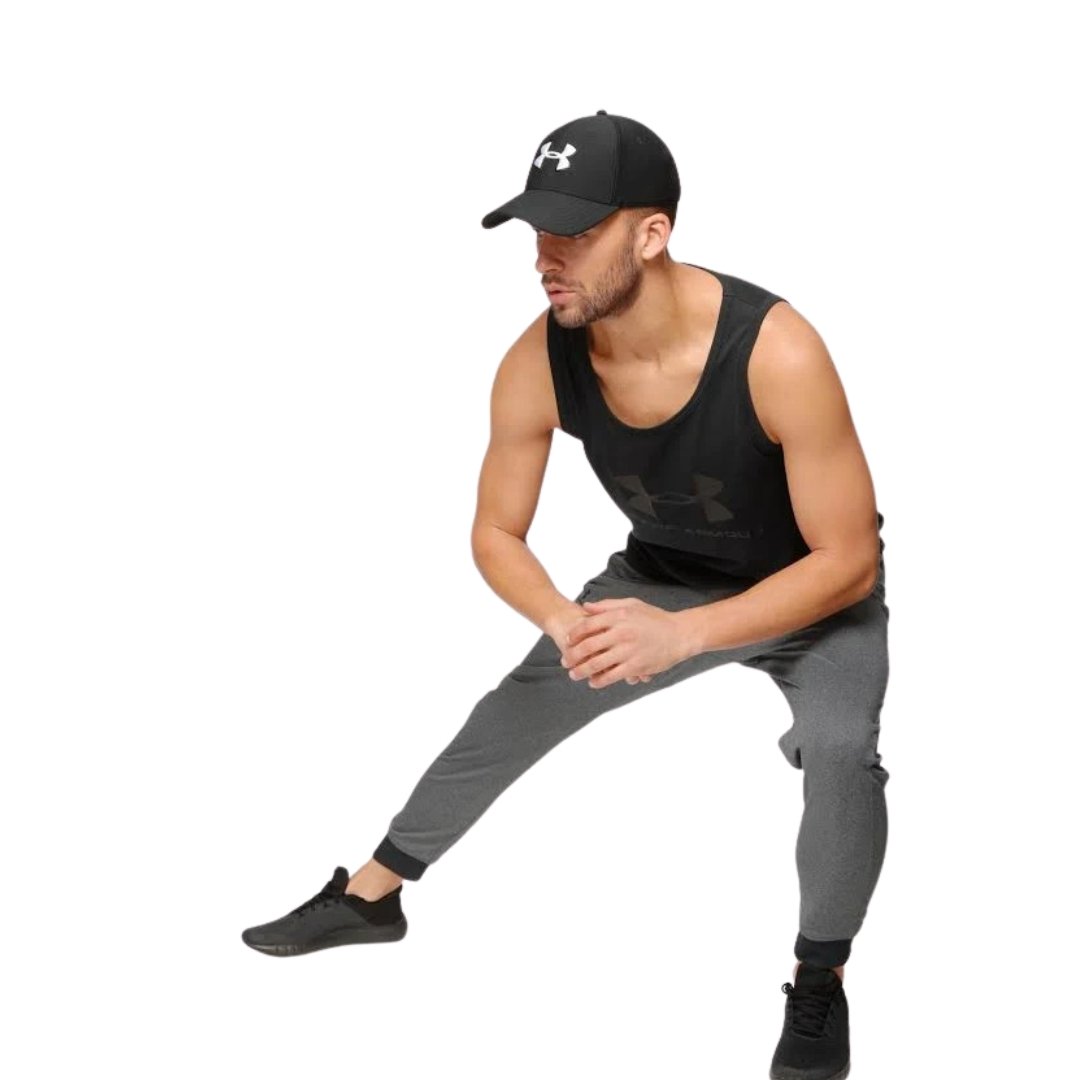 Voxlena Men’s Premium Grey Jogger Pants with Zipper Pockets Comfort Fit